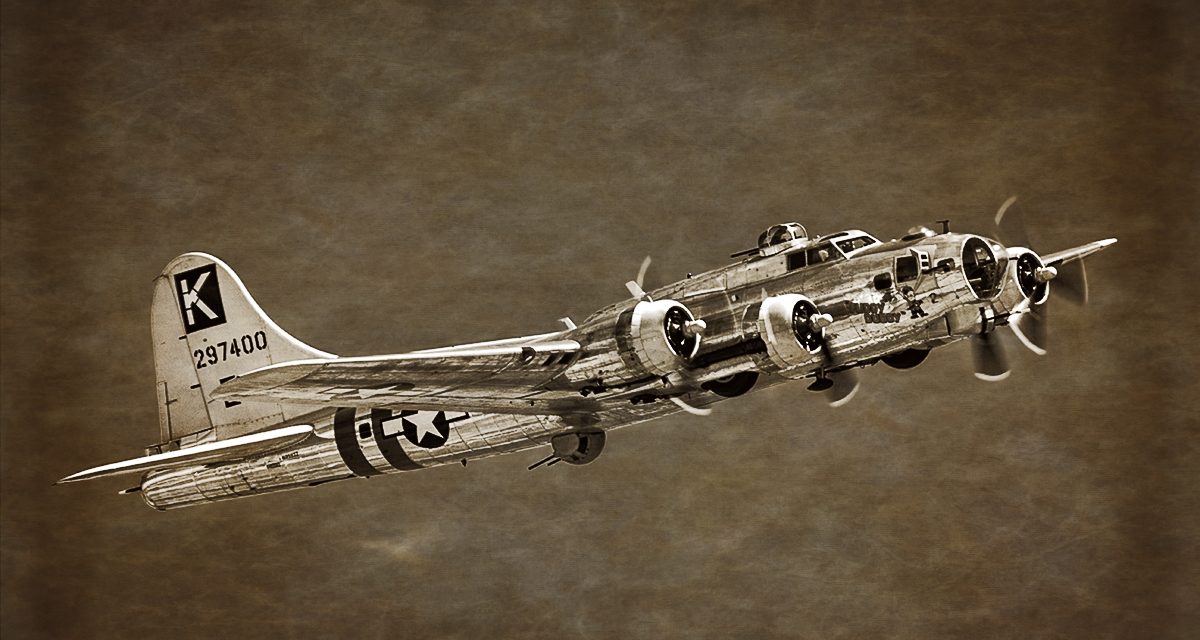 B-17, Chino Planes of Fame Air Show.  Converted to B&W, toned and textured in CS6 and Perfect Effects 8.