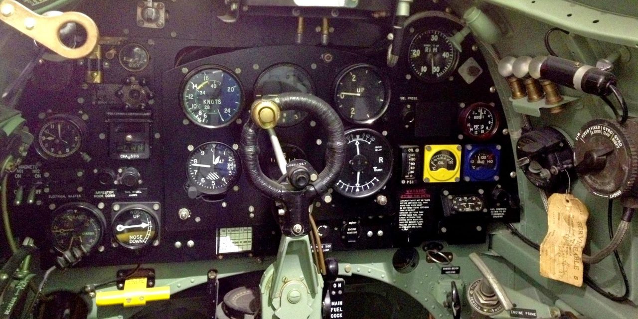 Supermarine Seafire cockpit.