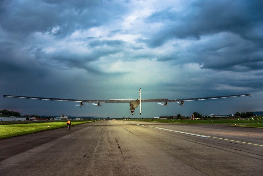 The Solar Impulse 2 recently completed its first flight. Check out video footage here: http://flyingm.ag/Ihd0m4