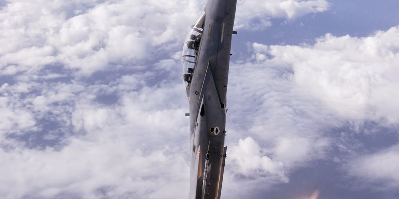 U.S. Air Force F-15D Eagle Fighter Jet In A Vertical Climb