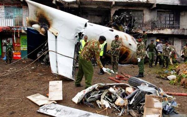 Cargo plane crashes in Kenyan capital, four crew feared dead