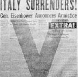 Italian surrender is announced