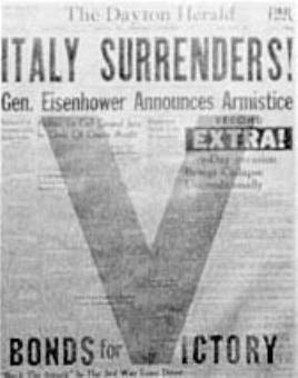 Italian surrender is announced