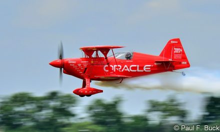 Sean D. Tucker in the Oracle Challenger III at the Vectren Dayton Airshow, Dayton, Ohio June 2014.