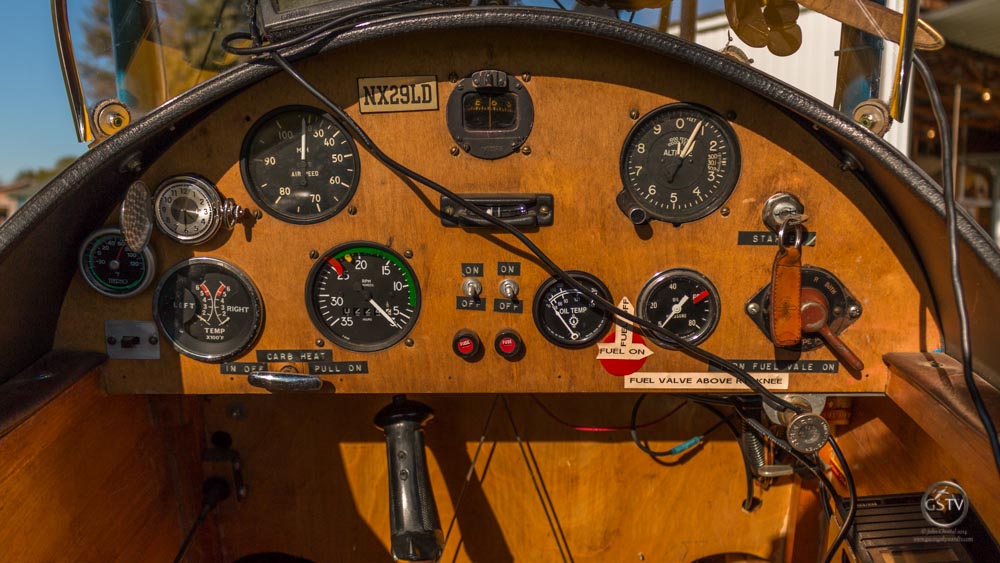 Cockpit shot of the Pietenpol.