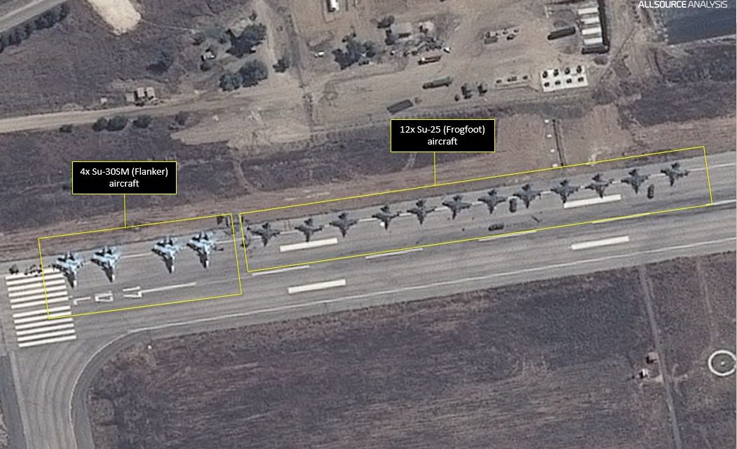 New Satellite Image Unveils an Impressive Line-Up of 12 Russian SU-25 Frogfoot Attack Jets in Syria!