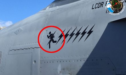 Unique photo shows U.S. Navy Growler with High Value Individual cell phone-jamming kill mark