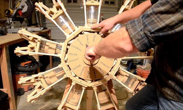 This Guy Built A Wooden Radial Engine And Explains How It Works