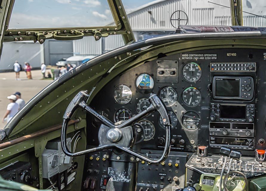 In the cockpit of Miss Mitchell – North American B-25