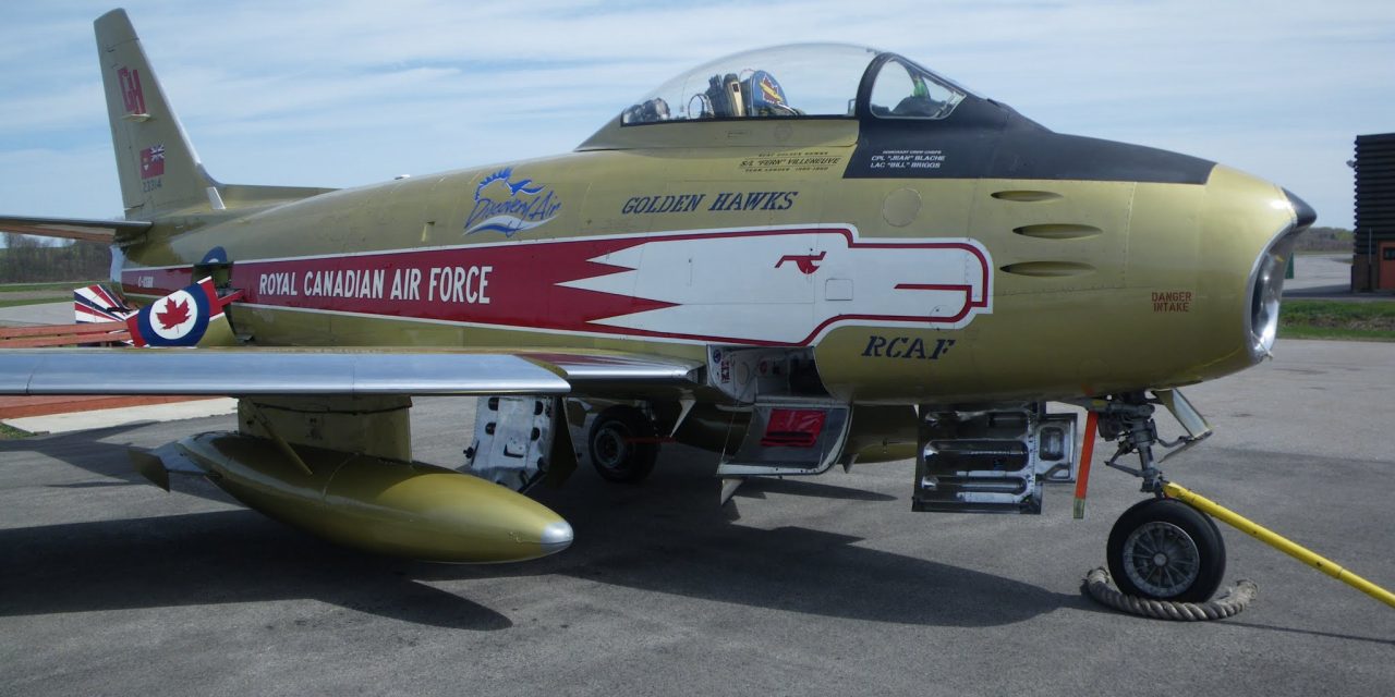 Canadair Sabre V/VI Golden Hawk C-GSBR 23314, Vintage Wings of Canada, Gatineau, Quebec, April 2012.