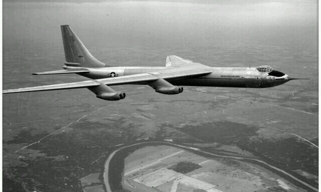 Prototype of Boeing B-52. April 1952