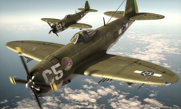 P-47 Thunderbolt of the brazilian squadron “Senta a púa”