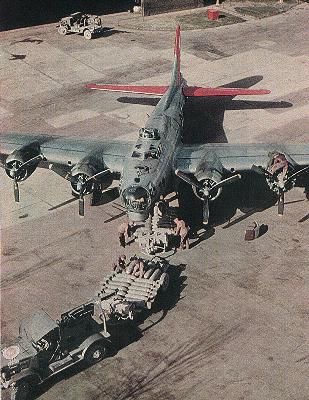 Loading a B-17G for her next mission