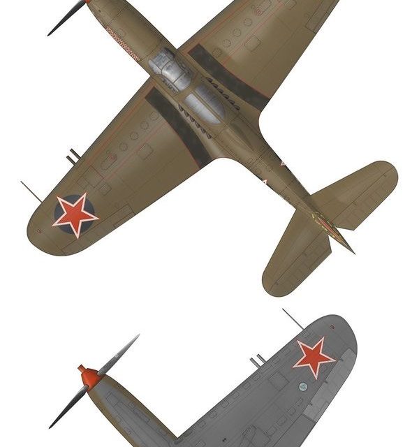 P-39 “Kobra” flown by Soviet ace Rechkalov in the summer of 1944.