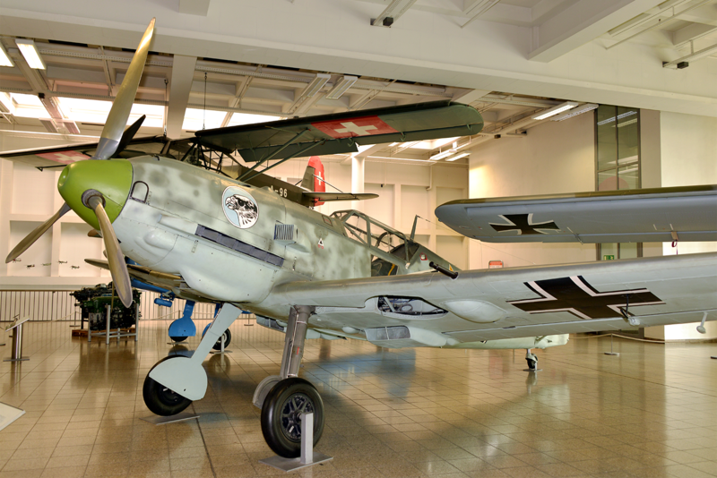 Photo caption:  Bf 109E-3 of JG 51 ‘Mölders’ at Deutsches Museum München
