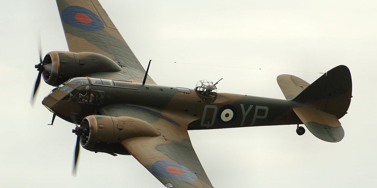 The only flying Blenheim (Mk.1 L6739) displaying at Duxford in 2015