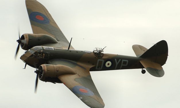 The only flying Blenheim (Mk.1 L6739) displaying at Duxford in 2015