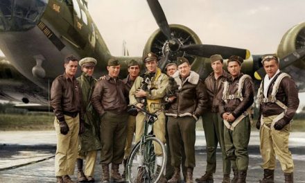 US Air Force pilot 2nd Lieutenant Robert Wade Biesecker with his crew of the 569th Bombardment Squadron, 390th Bomb…