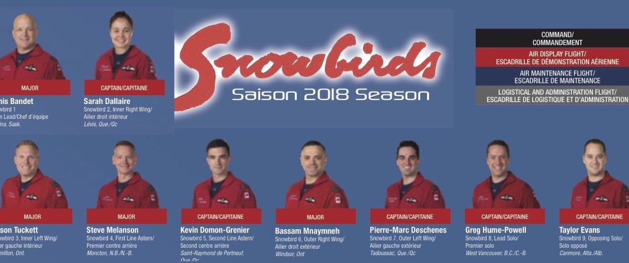 The 2018 Snowbirds!