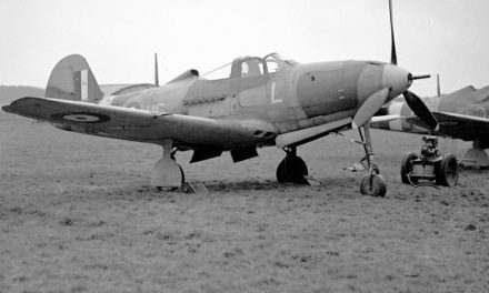 Bell Airacobra Mark I (aka a P-400) in use with 601 Squadron RAF at Duxford in 1941.
