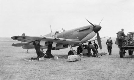 Groundcrew  rearming Spitfires during the Battle of Britain.