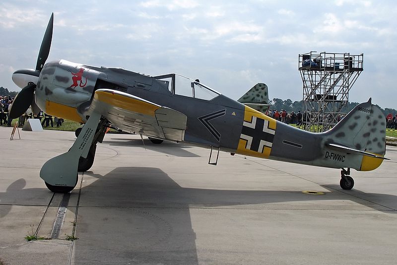 Fw 190 A8/N reproduction by Flug Werk GmbH Germany in the colors (minus the Swastika) and markings of Major Erich…