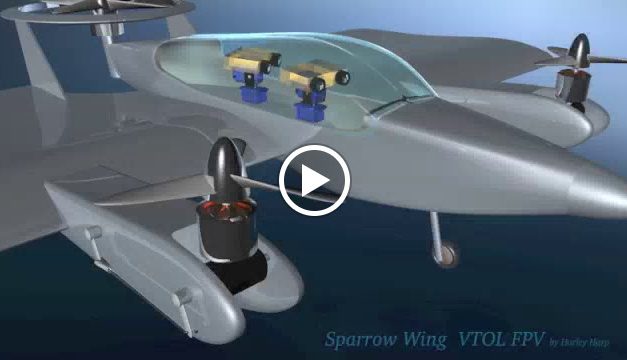 “Sparrow Wing VTOL FPV”  made in Cinema 4D, is in progress, the twist in the prop blades caused some problems in the…