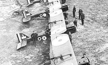 S.E.5a fighters of 85 Squadron, RAF, in 1918.