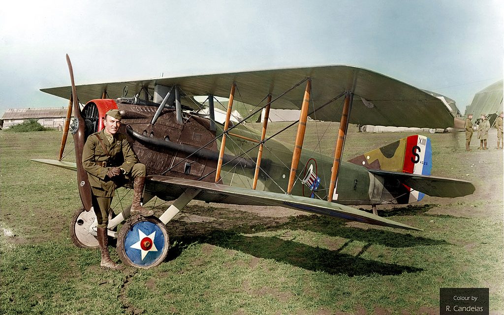 I found this superb colorization of the American Ace of Aces in WWI – Captain Eddie Rickenbacker.