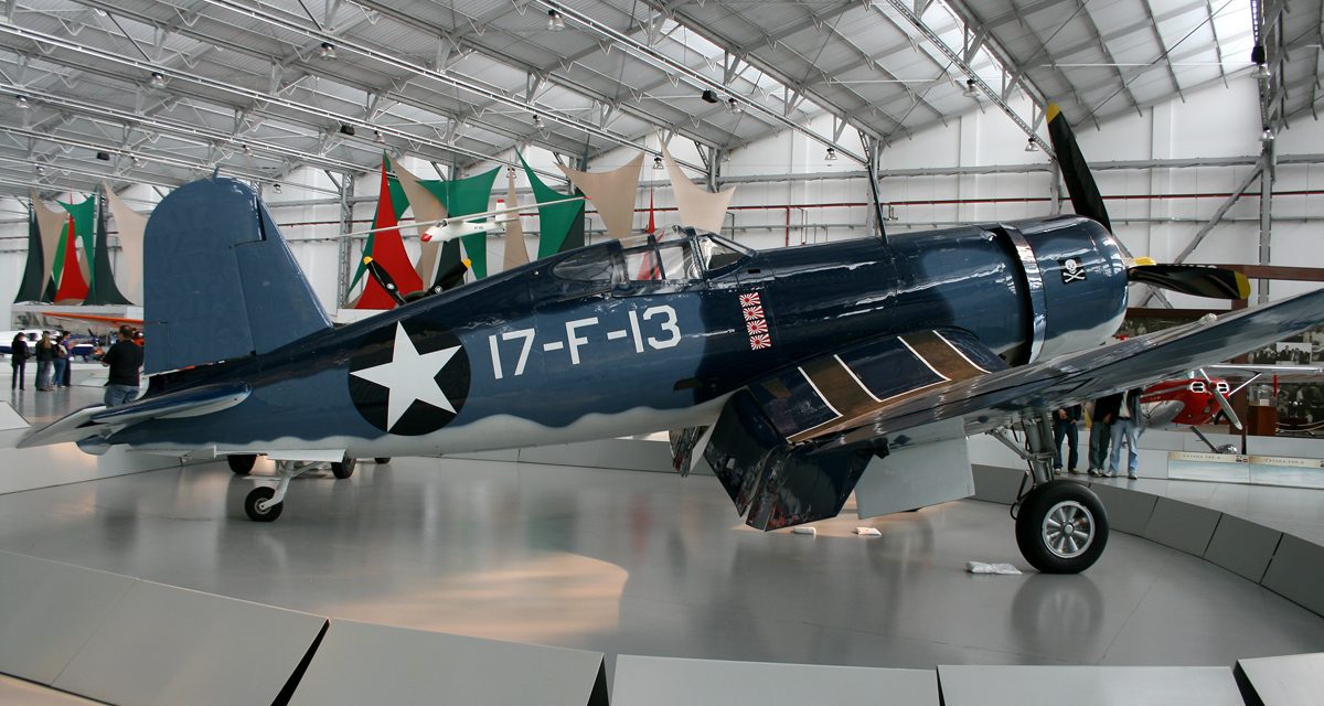 Chance Vought F4U-1 “Corsair” – also called a “Birdcage Corsair” (due to it’s cockpit canopy appearance) and a “Dash…