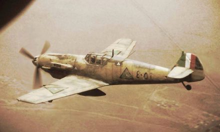 A colour image of an Iraqi Bf-109 E-7.