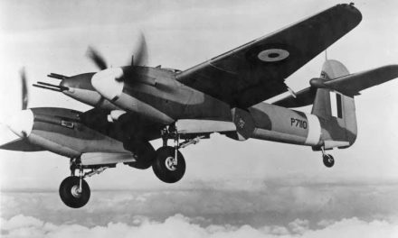 Two views of Westland Whirlwind P7110, the 100th and one of the last Whirlwinds built.