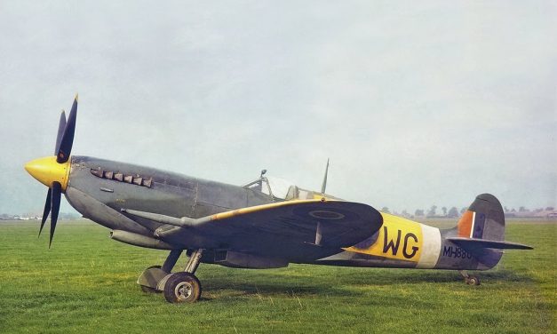 Spitfire Mk.IXc MH880 at the Empire Central Flying School at RAF Hullavington, where it served with the Handling…