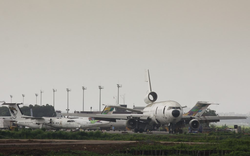 The corner of the Shahjalal International Airport, Dhaka which we call “Graveyard of planes”