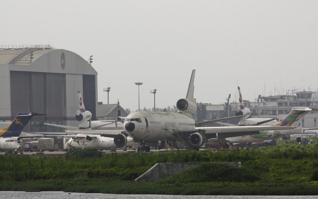 Another angle of the graveyard of aeroplanes at Dhaka Airport. Photo Taken on 2012.