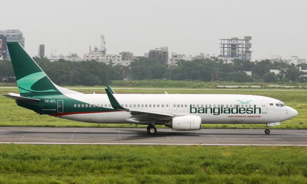 Bangladesh Biman Boeing 737-800 (S2-AFL) ready to take off at Hazrat Shahjalal International Airport Dhaka (VGHS)