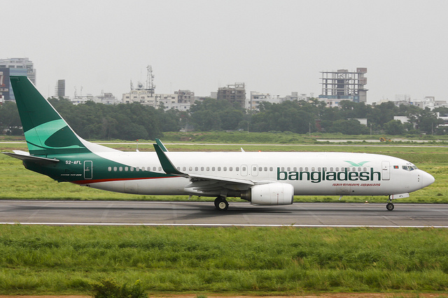 Bangladesh Biman Boeing 737-800 (S2-AFL) ready to take off at Hazrat Shahjalal International Airport Dhaka (VGHS)