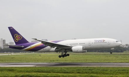 Thai Airways Boeing 777-2D7 (HS-TJC) landing at Hazrat Shahjalal International Airport Dhaka (VGHS)