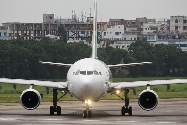 Biman Bangladesh Airlines Airbus A310-325(ET)  (S2-AFT) Taxiing to the runway to take off at Hazrat Shahjalal…