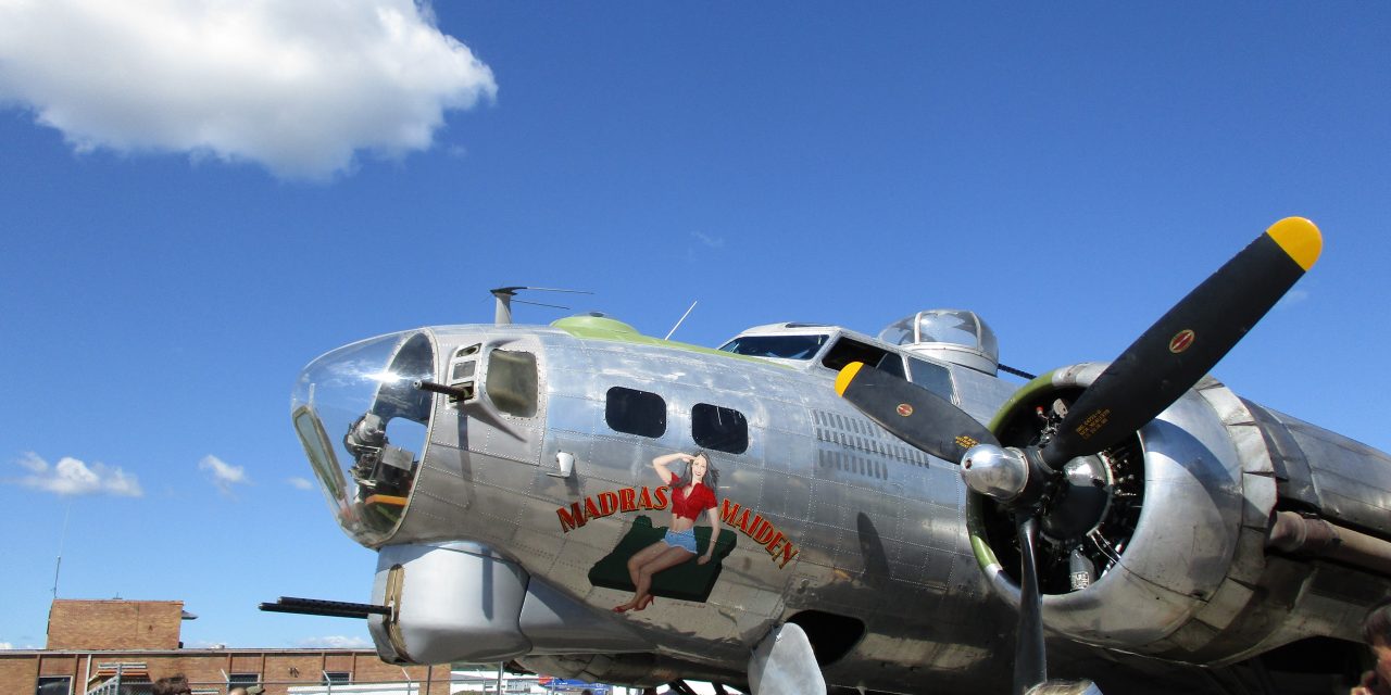 Boeing B-17G Madras Maiden at the local airport this past weekend.