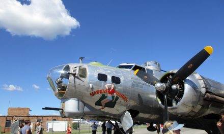 Boeing B-17G Madras Maiden at the local airport this past weekend.