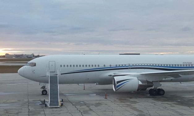 Boeing 767-200 N767MW was in Winnipeg yesterday, I assume bringing the New Jersey Devils to town for the NHL game.