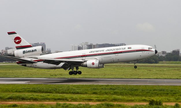 The Mighty DC 10-30 (S2-ACO) “Hazrat Shah Makhdum (Ra:) Nogori” landing at Hazrat Shahjalal International Airport…