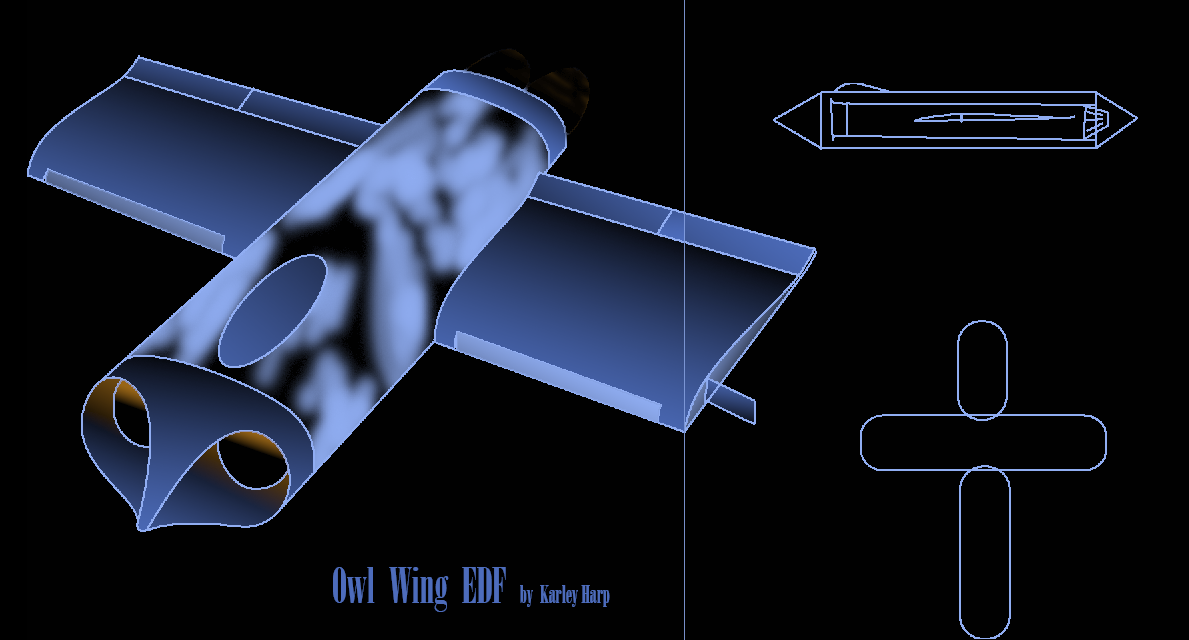 “Owl Flying Wing FPV” started with a sketch my son made.